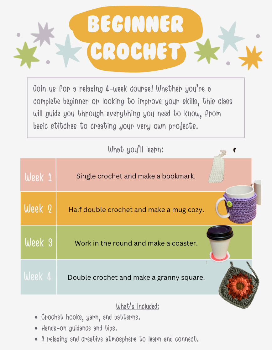 Beginner Crochet: A 4-Week Journey to Your First Projects!